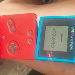 Nintendo Handheld Console Red and Blue